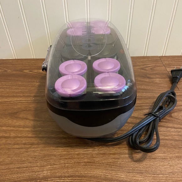 Conair Electric Hot Rollers Hair Curlers 120V Purple Grey 2 Sizes Tested Works - Picture 5 of 8